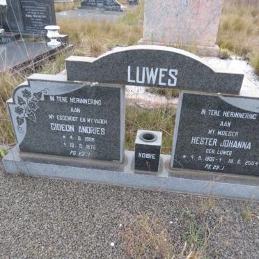 LUWES Gideon Andries 1906-1976 &amp; Hester Johanna LUWES 1908-2004