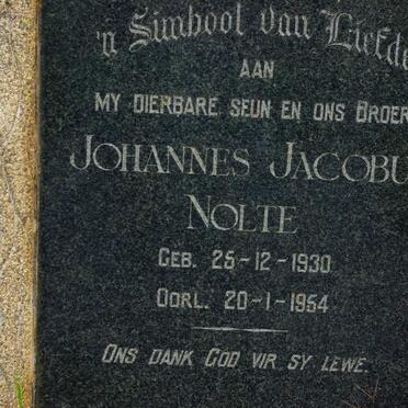 NOLTE Johannes Jacobus 1930-1954