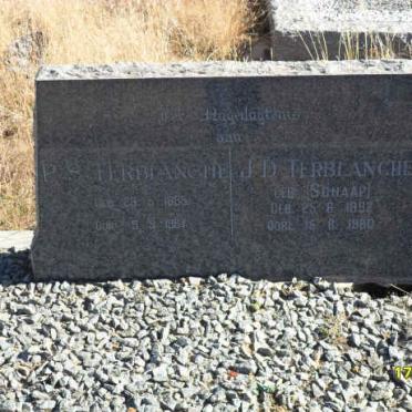 TERBLANCHE P.S. 1885-1967 &amp; J.D. SCHAAP 1892-1980