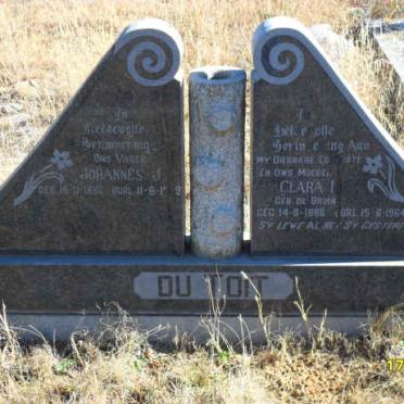 TOIT Johannes J., du 1898-  &amp; Clara I. DE BRUIN 1888-1964