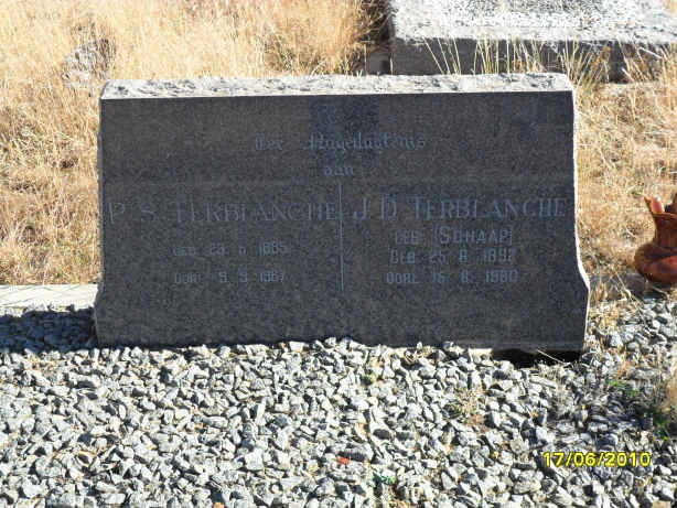 TERBLANCHE P.S. 1885-1967 & J.D. SCHAAP 1892-1980