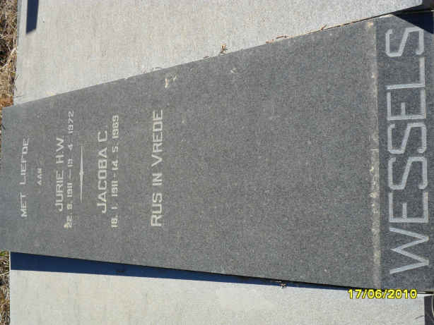 WESSELS Jurie H.W. 1911-1972 & Jacoba C. 1911-1989