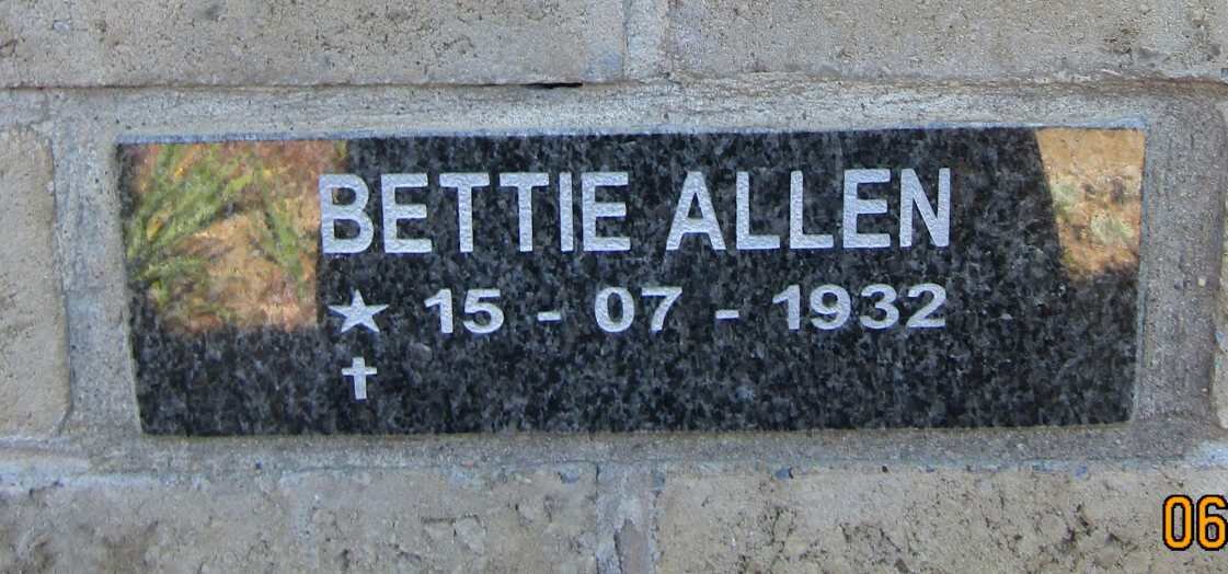ALLEN Bettie 1932-