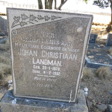 LANDMAN Johan Christiaan 1876-1952