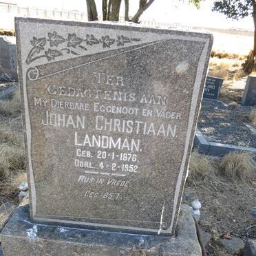 LANDMAN Johan Christiaan 1876-1952