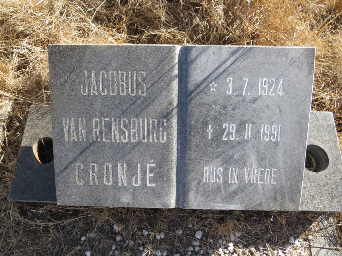 CRONJE Jacobus van Rensburg 1924-1991