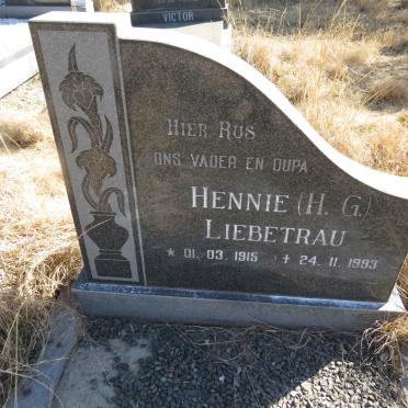 LIEBETRAU  Hennie H. G. 1915-1993