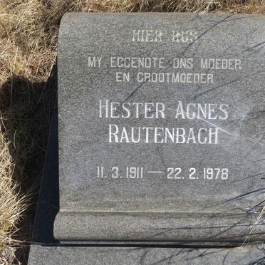 RAUTENBACH Hester Agnes 1911-1978