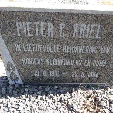 KRIEL Pieter C. 1901-1984