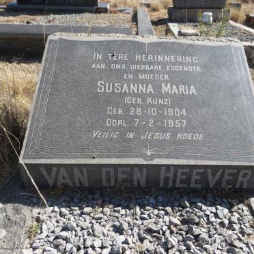 HEEVER Susanna Maria, van den nee KUNZ 1904-1957
