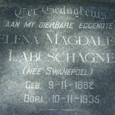 LABUSCHAGNE Helena Magdalena nee SWANEPOEL 1882-1935