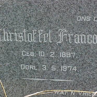 TONDER Christoffel Francois, van 1897-1974