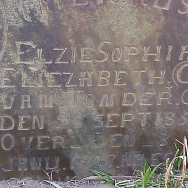 ? Elzie Sophia Elizabeth nee VAN TONDER 1857-1907