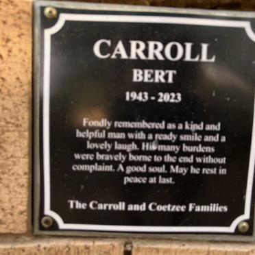 CARROLL Bert 1943-2023