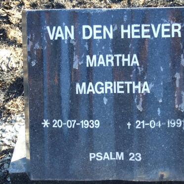 HEEVER Martha Magrietha, van den 1939-1991