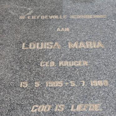 BEER Louisa Maria, de nee KRUGER 1905-1960