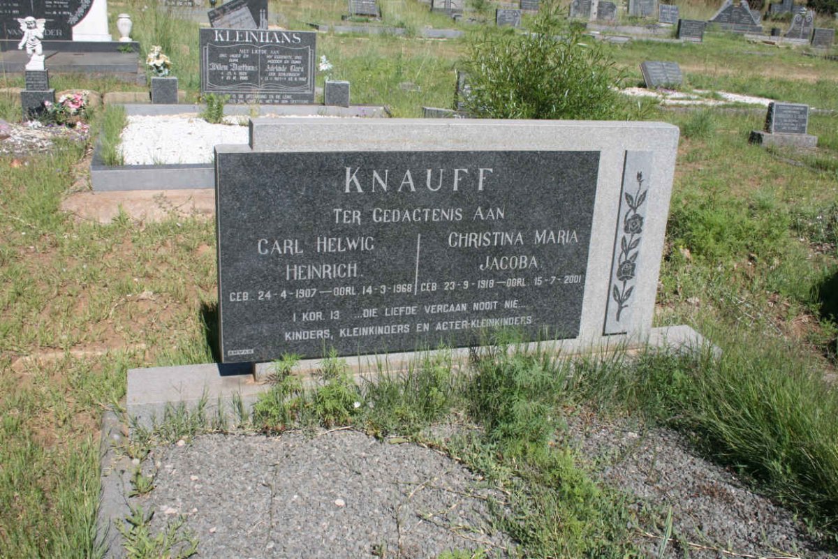 KNAUFF Carel Helwig Heinrich 1907-1968 & Christina Maria Jacoba 1918-2001