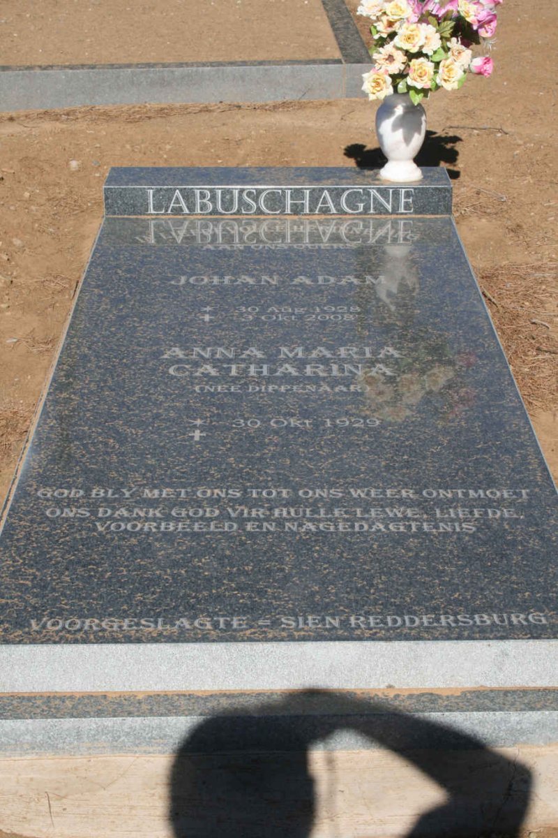 LABUSCHAGNE Johan Adam 1928-2008 & Anna Maria Catharina DIPPENAAR 1929-