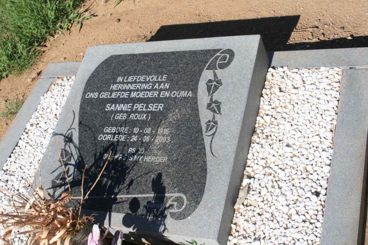 PELSER Sannie nee ROUX 1916-2003