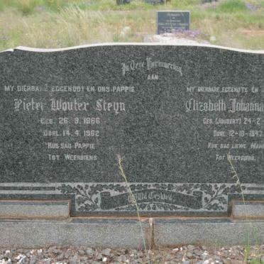 STEYN Pieter Wouter 1886-1962 &amp; Elizabeth Johanna JOUBERT 1890-1947