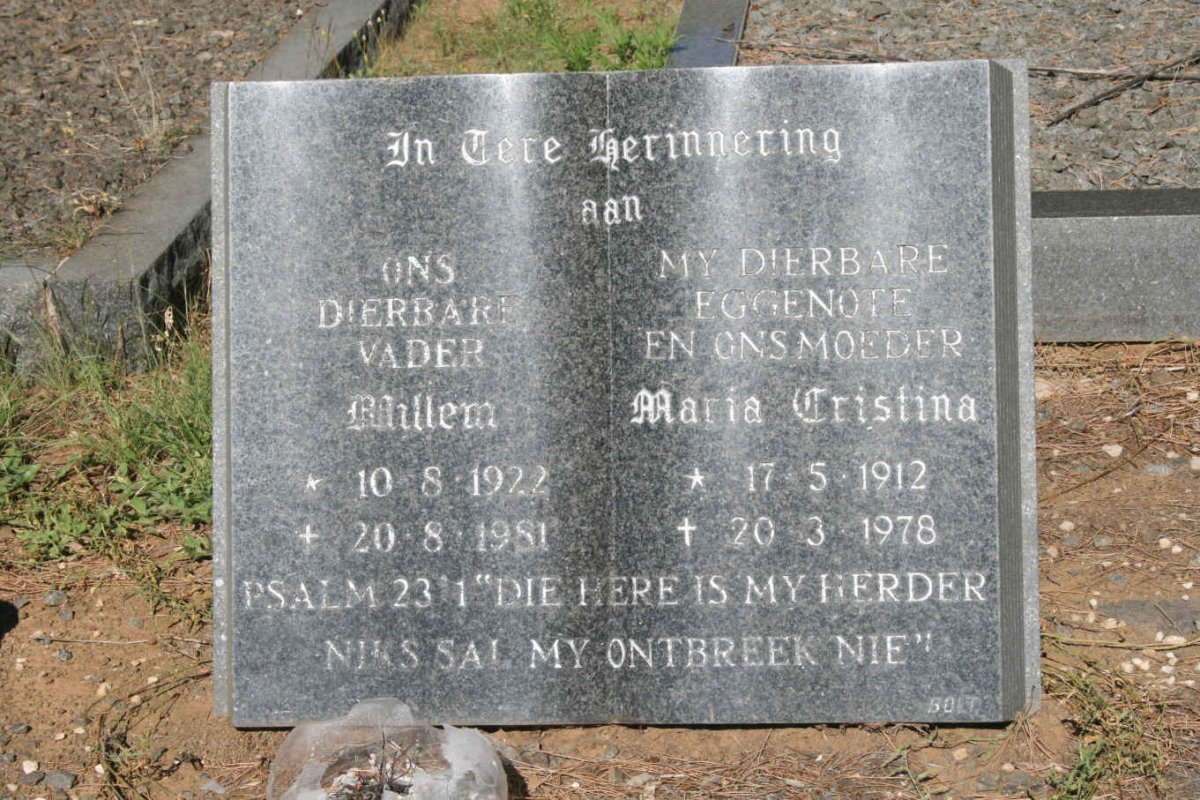 ? Willem 1922-1981 & ? Maria Christina 1912-1978
