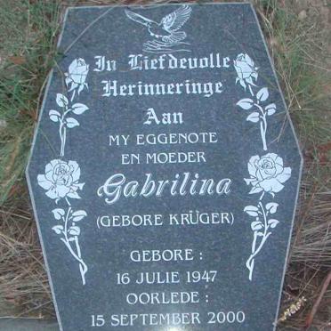 BOSHOFF Gabrilina nee KRÜGER 1947-2000