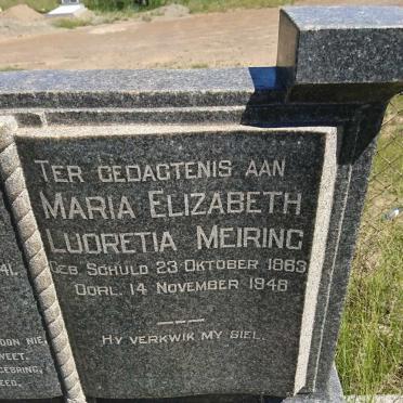 MEIRING Dirk Hendrik 1863-1941 &amp; Maria Elizabeth Luoretia SCHULD 1863-1948