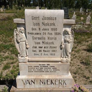 NIEKERK Gert Jacobus, van 1860-1934 &amp; Cornelia Maria VAN DER MERWE 1867-1963