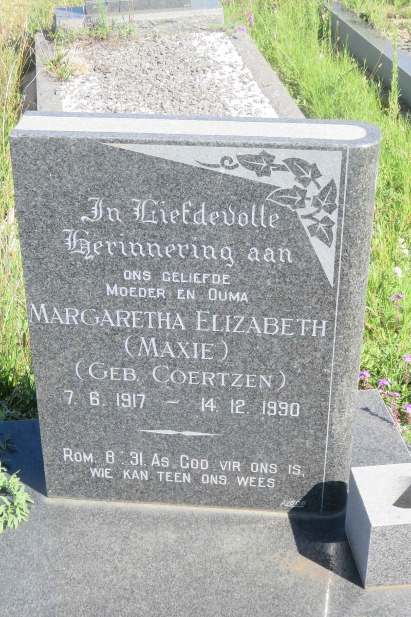 ORLANDINI Andreas Bartholomeus 1902-1968 & Margaretha Elizabeth COERTZEN 1917-1990