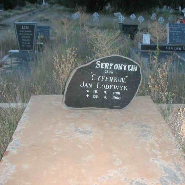 SERFONTEIN Jan Lodewyk 1910-1988 &amp; Gertruida Susanna VAN NIEKERK 1914-1989