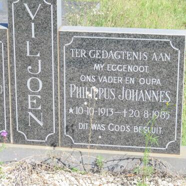 VILJOEN Philippus Johannes 1913-1985 &amp; D.M.A. DU PREEZ 1933-