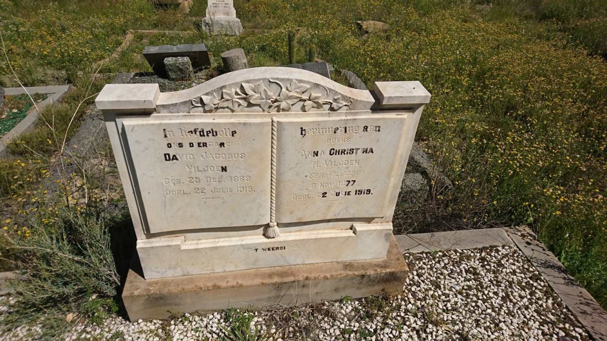 VILJOEN David Jacobus 1868-1919 & Anna Christina M. VILJOEN 1877-1919
