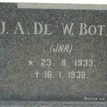 BOTHA J.A., de W   1933-1936