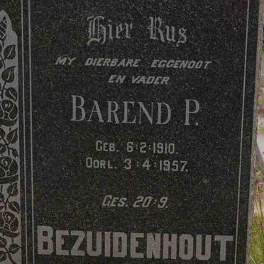 BEZUIDENHOUT Barend P. 1910-1957