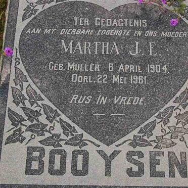 BOOYSEN Martha J.E. nee MULLER 1904-1961