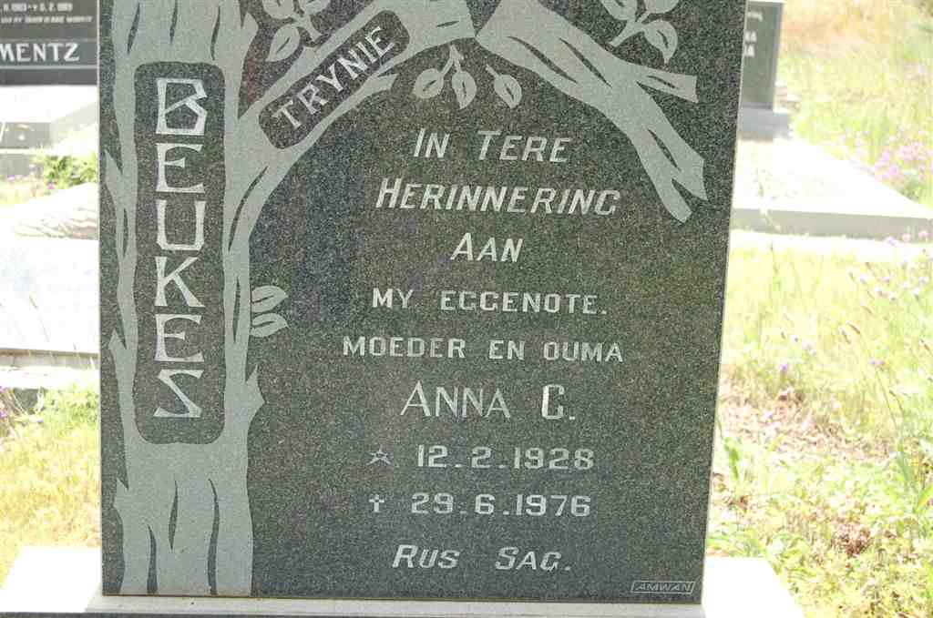 BEUKES Anna C. 1928-1976