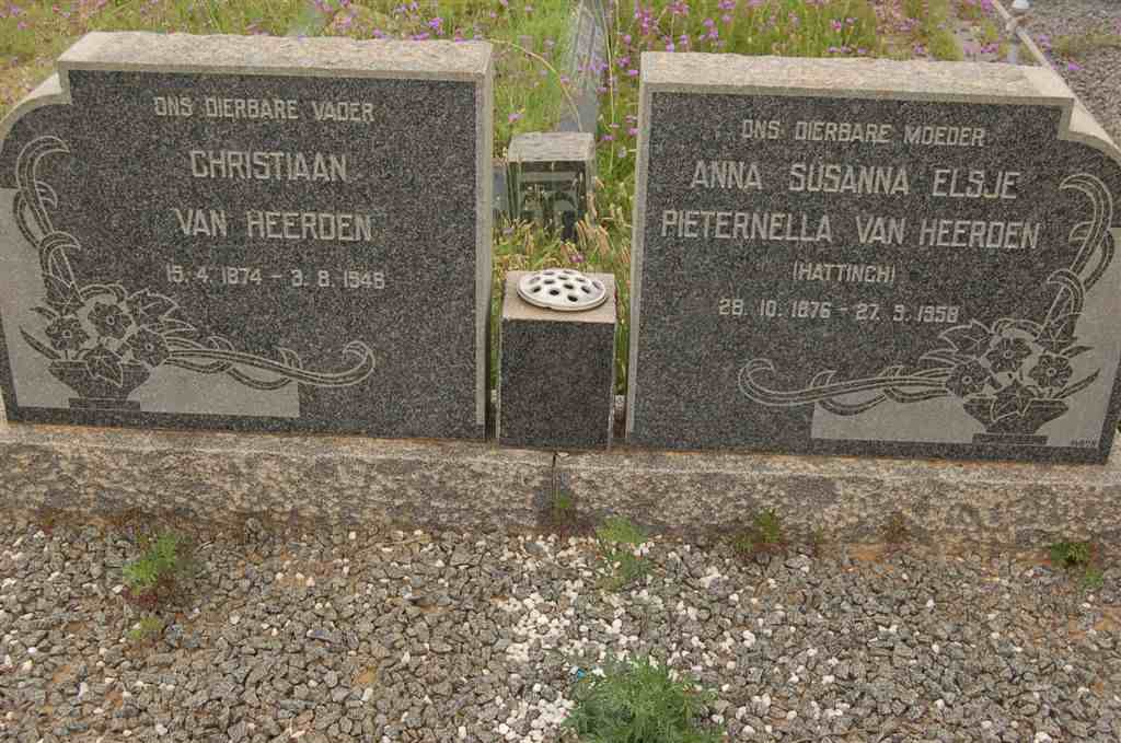 HEERDEN Christiaan, van 1874-1948 & Anna Susanna Elsje Pieternella HATTINGH 1876-1958