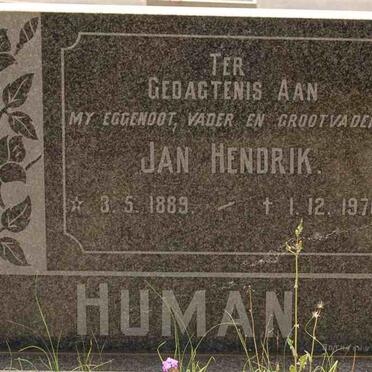 HUMAN Jan Hendrik 1889-1970