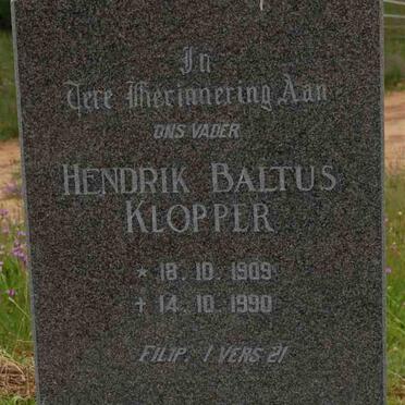 KLOPPER Hendrik Baltus 1909-1990