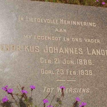 LANDMAN Hendrikus Johannes 1886-1936