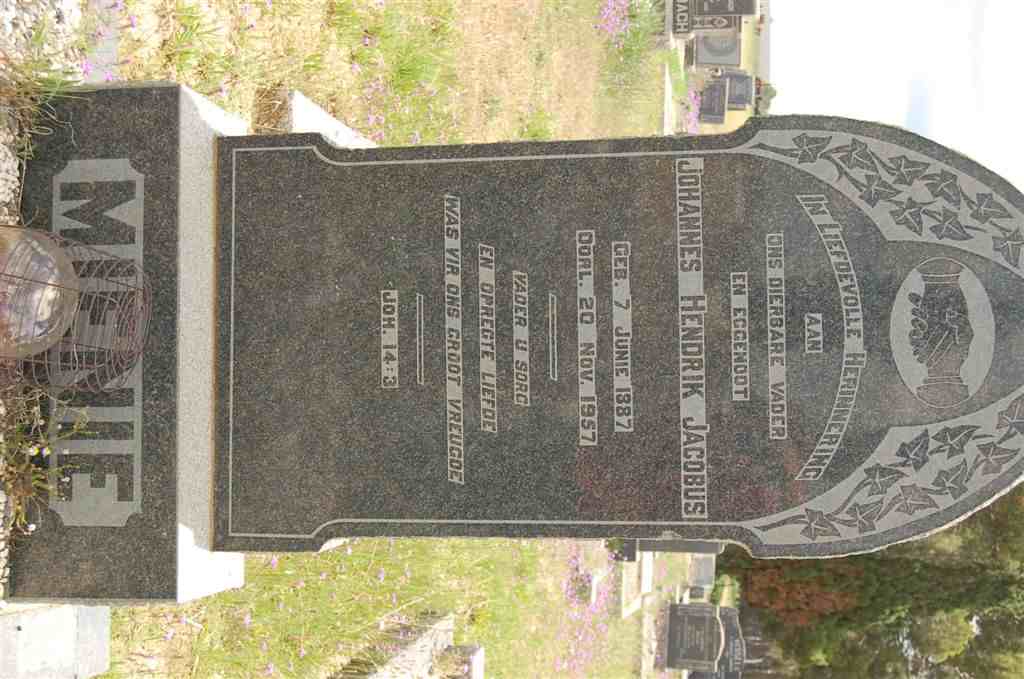 MIENIE Johannes Hendrik Jacobus 1887-1957