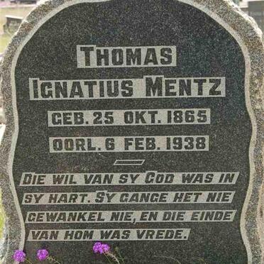 MENTZ Thomas Ignatius 1865-1938