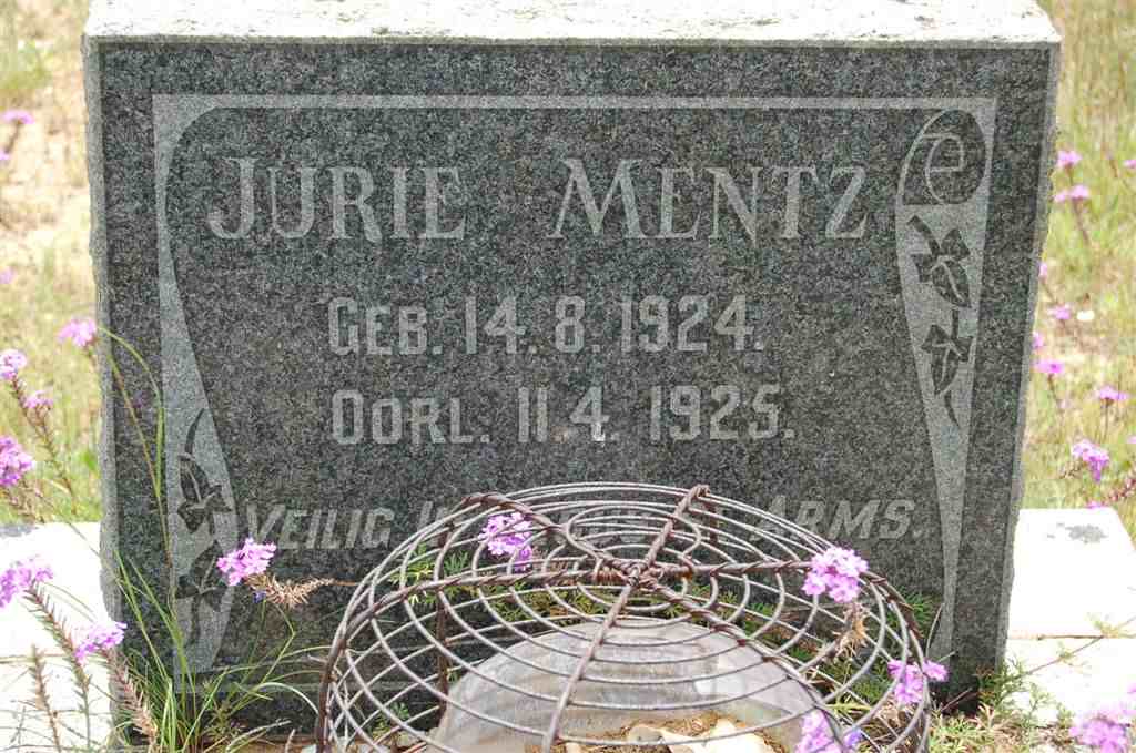 MENTZ Jurie 1924-1925