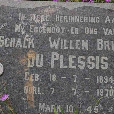 PLESSIS Schalk Willem Bruwer, du 1894-1970
