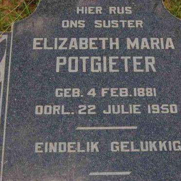 POTGIETER Elizabeth Maria 1881-1950