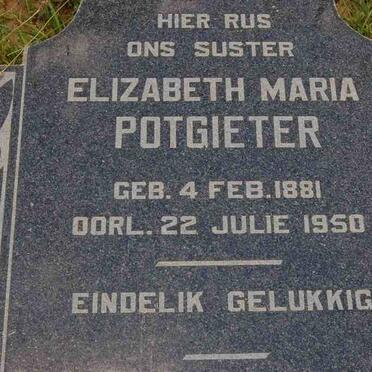 POTGIETER Elizabeth Maria 1881-1950