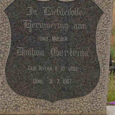 ROOS Doulina Gertrina nee BOTHA 1893-1967