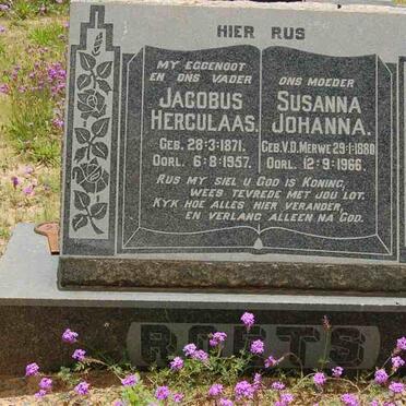ROETS Jacobus Herculaas 1871-1957 &amp; Susanna Johanna V.D. MERWE 1880-1966