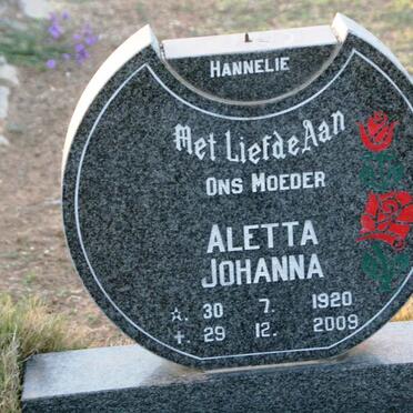 RAUTENBACH Aletta Johanna 1920-2009