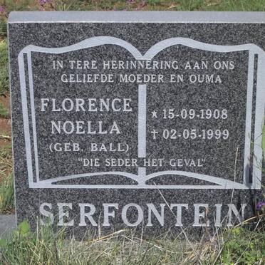 SERFONTEIN Florence Noella nee BALL 1908-1999